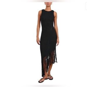 Rails Rylee Sleeveless Fringed Midi Dress